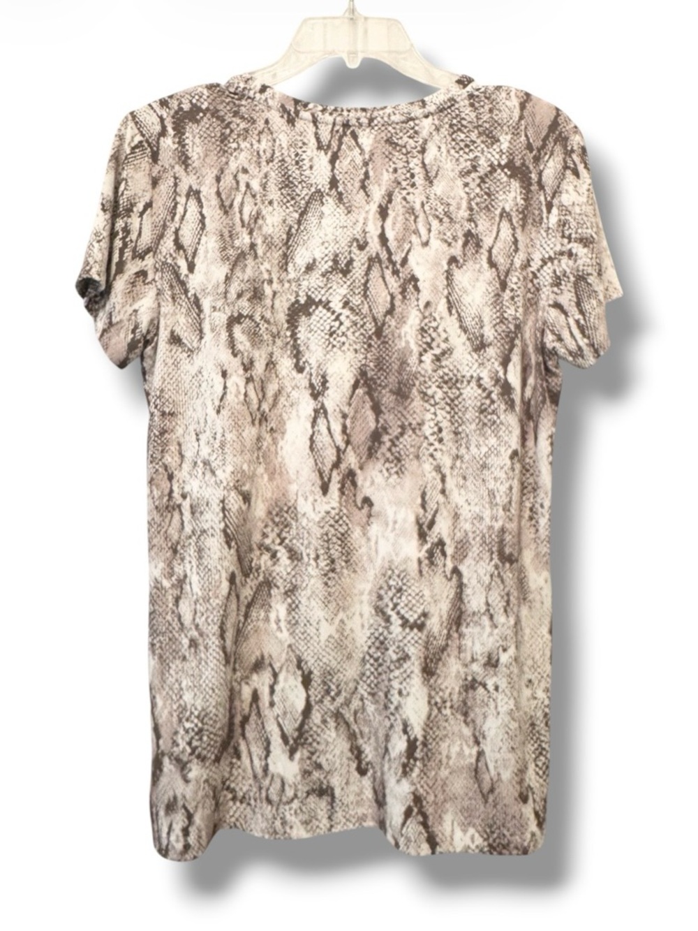 🆕💕L’AGENCE Ressi Snakeskin Print Top • Cream / Beige / Tan • LARGE • NWT - Picture 4 of 9
